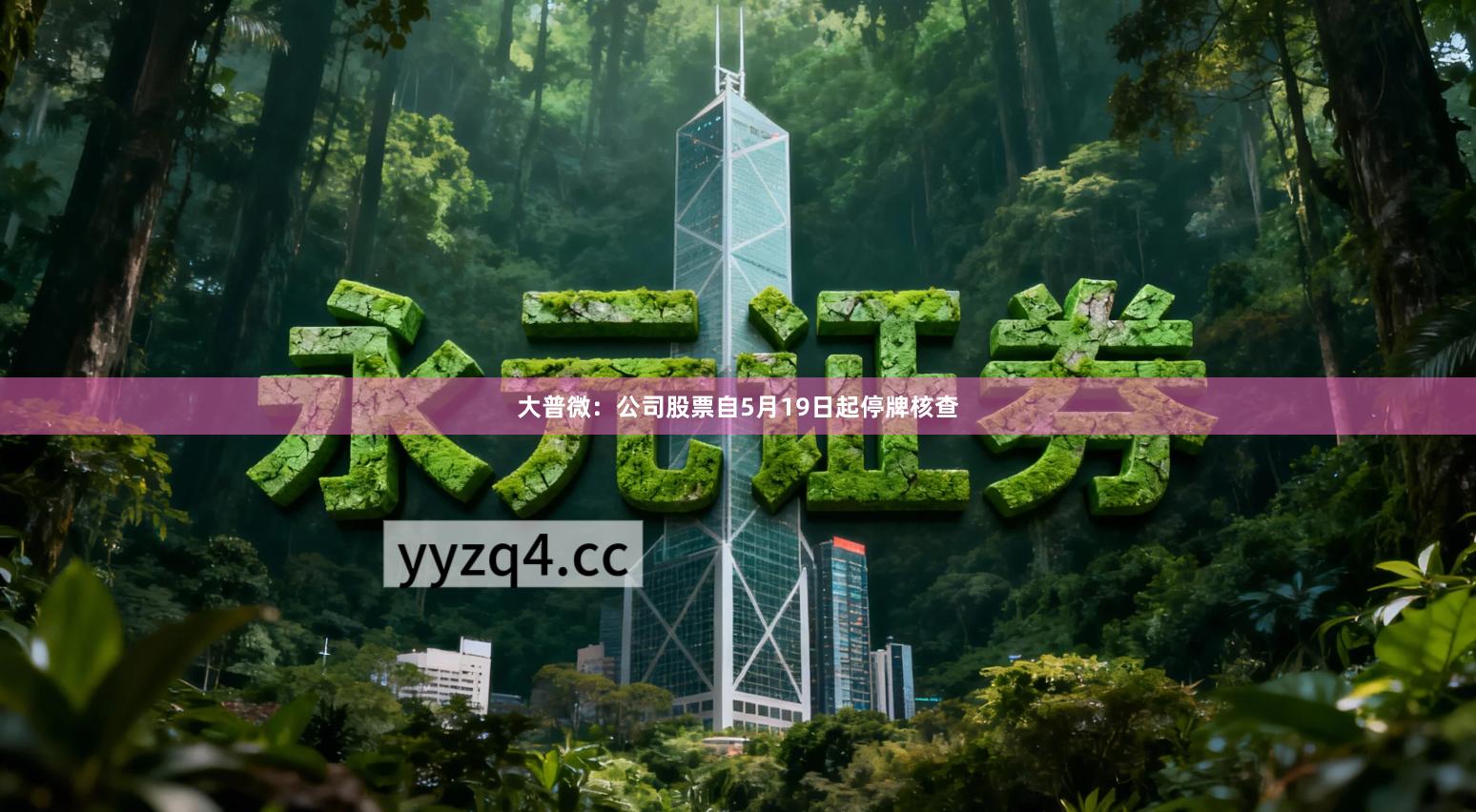 大普微：公司股票自5月19日起停牌核查