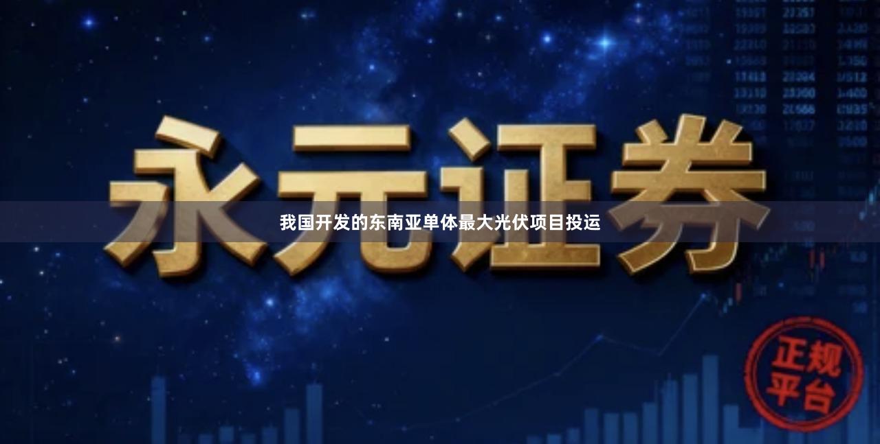我国开发的东南亚单体最大光伏项目投运